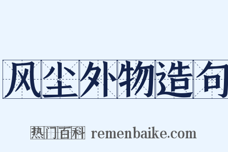 风尘外物造句是什么意思的图片